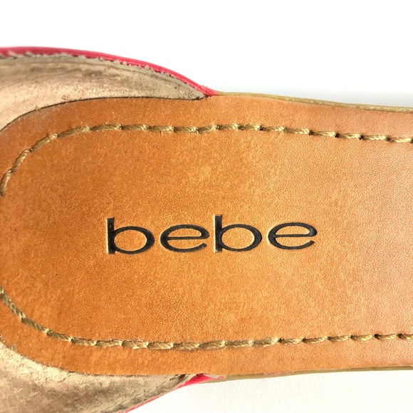 Bebe Mandy Red Flat Sandals - Picture 6 of 10